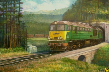 Ciężka lokomotywa towarowa St44 w trakcji ukrotnio
