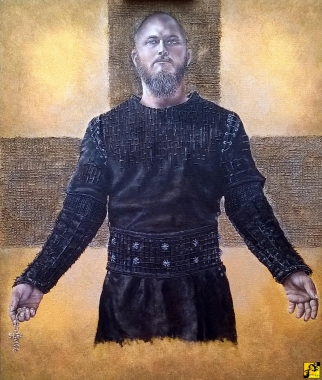 Ragnar Lothbrok - olej na płótnie 70x60cm 
