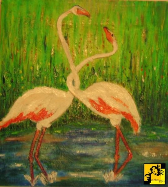 flamingi na godach