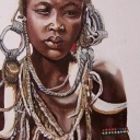 African beauty dziewczyna z Etipii