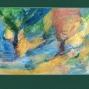 Wiatr-obraz ręcznie malowany