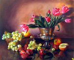 owoce i tulipany