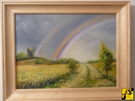 Tęcza nad polami Tęcza nad polami