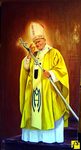 papież w żółtym ornamencie papież w żółtym ornamencie