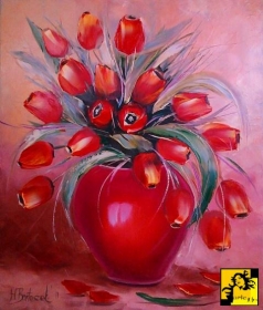 Tulipany czerwone