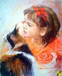 PORTRET DZIEWCZYNKI Z KOTEM PORTRET DZIEWCZYNKI Z KOTEM