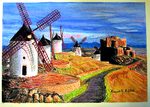 Wiatraki o poranku w Consuegra