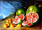 Martwa natura z arbuzami