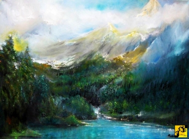góry w chmurach