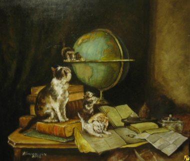 kopia obrazu Henriette Ronner-Knip