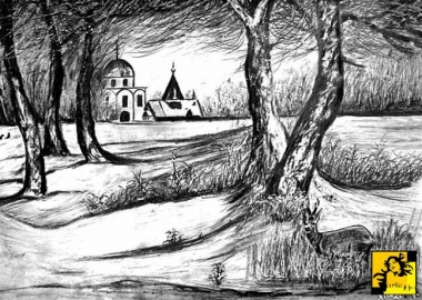 Pejzaż zimowy.