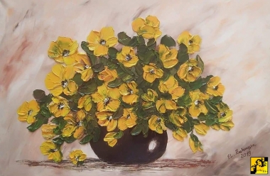 E. Żukowska BRATKI ŻÓŁTE 60x40 cm