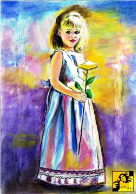 Dziewczynka z kwiatkiem