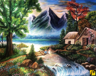 Village on the river