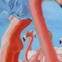 Akt z flamingami